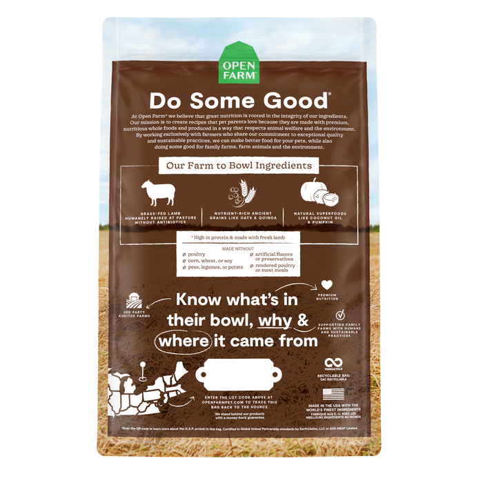 Open Farm Pasture-Raised Lamb & Ancient Grains Dog Kibble