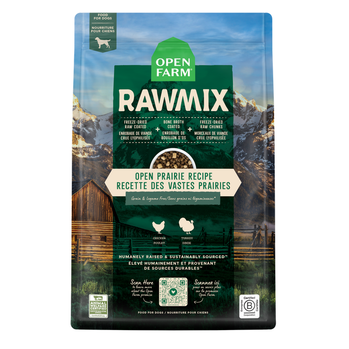 Open Farm RawMix Open Prairie Grain-Free Dog Kibble, 20lbs
