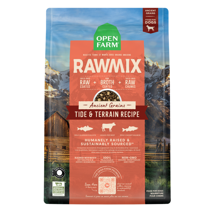 Open Farm RawMix Tide & Terrain Ancient Grains Dog Kibble, 20lbs