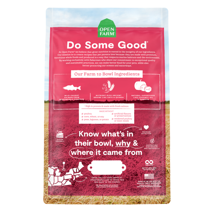 Open Farm Wild-Caught Salmon & Ancient Grains Dog Kibble