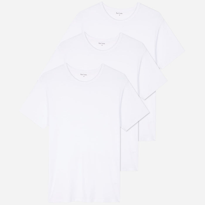 The Paul Smith 3-Pack of Men's White Modal Lounge T-Shirts by Paul Smith.