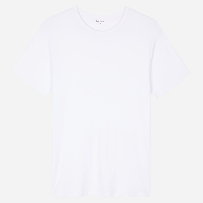 Single T-shirt from the Paul Smith 3-Pack of Men's White Modal Lounge T-Shirts.