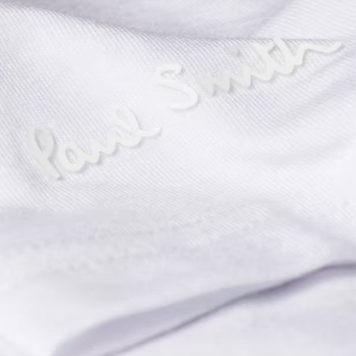 Signature logo on the Paul Smith 3-Pack of Men's White Modal Lounge T-Shirts.