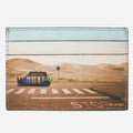 The Paul Smith Black Leather Credit Card Holder with 'Desert Mini' Print by Paul Smith.