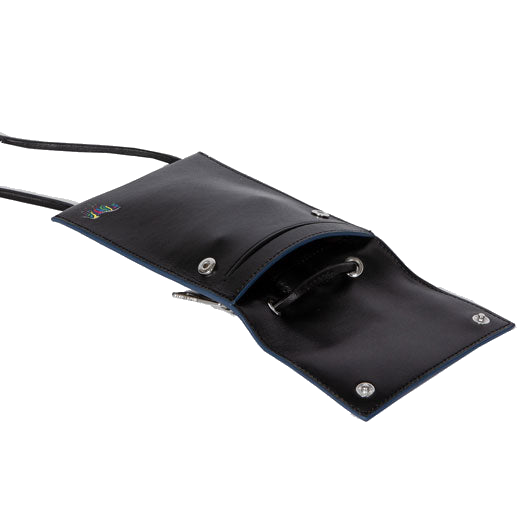 This Paul Smith Black Zebra Logo Neck Pouch can be embossed.