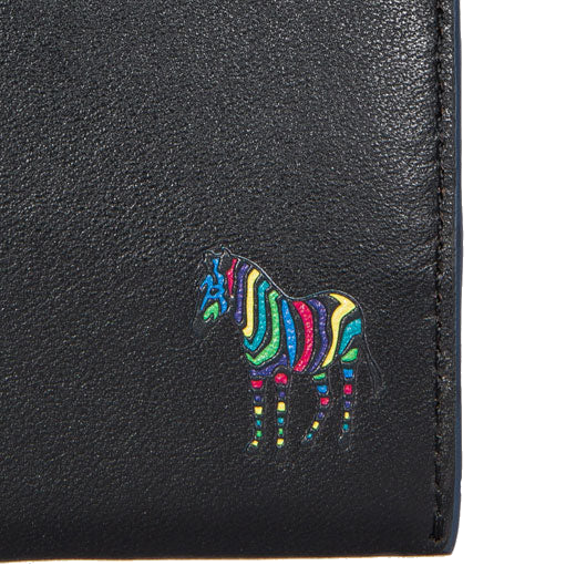 This is the Paul Smith Black Zebra Logo Neck Pouch.