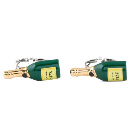 These Champagne Bottle Cufflinks are designed by Paul Smith.