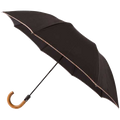 This is the Paul Smith Compact Umbrella in Black with 'Signature Stripe' Trim.