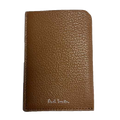 This Paul Smith brown leather card holder comes with the brand name embossed on the front.