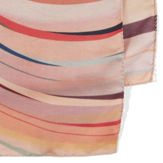 Wear this Dusky Swirl Squared Silk Twill Scarf by Paul Smith either around your neck, as a headband, hair tie, or tie on your bag to glam up an outfit.
