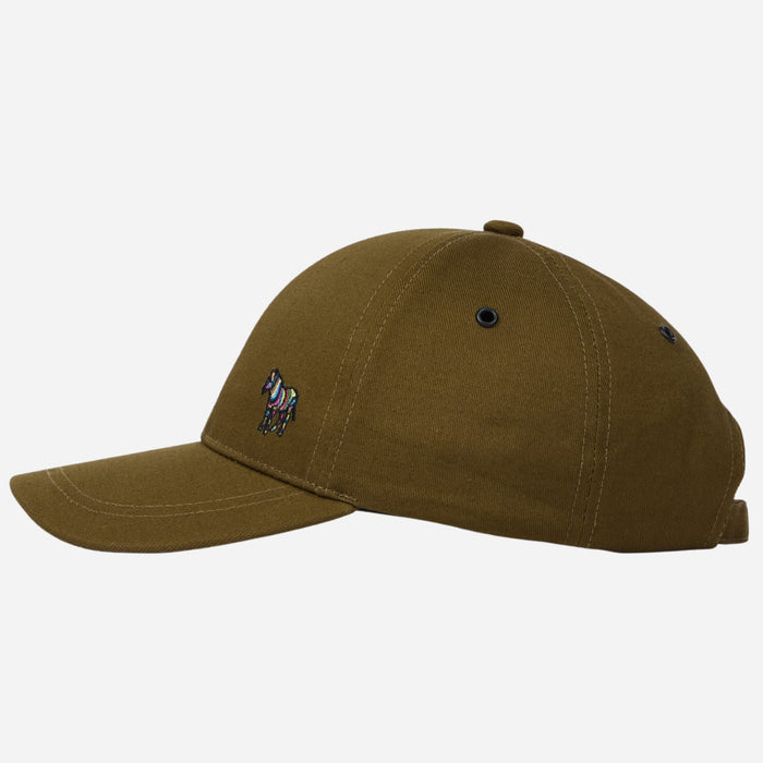 The Paul Smith Khaki Cotton Baseball Cap with Striped Zebra Logo by Paul Smith.