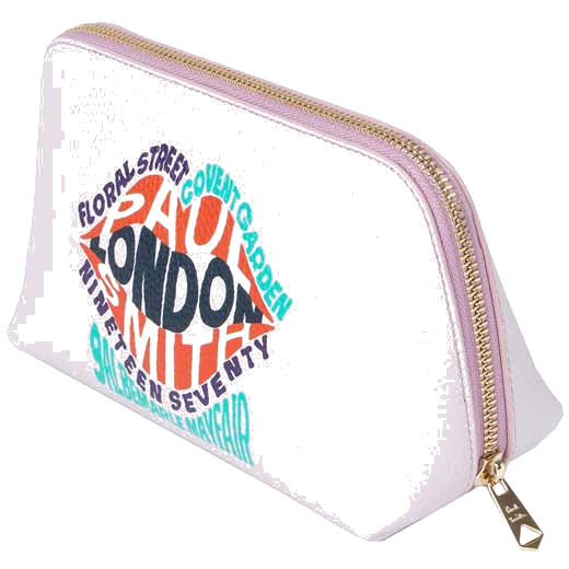 This Paul Smith London Print Pink Leather Make-Up Pouch is perfect for travelling with.