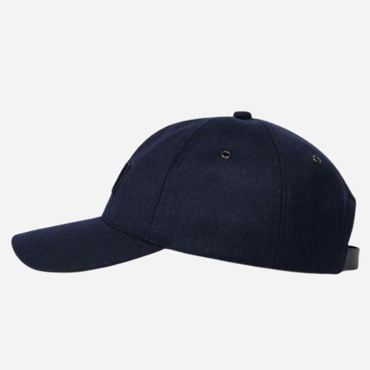 Paul Smith Men's Anson Navy Blue Merino Wool Blend Cap