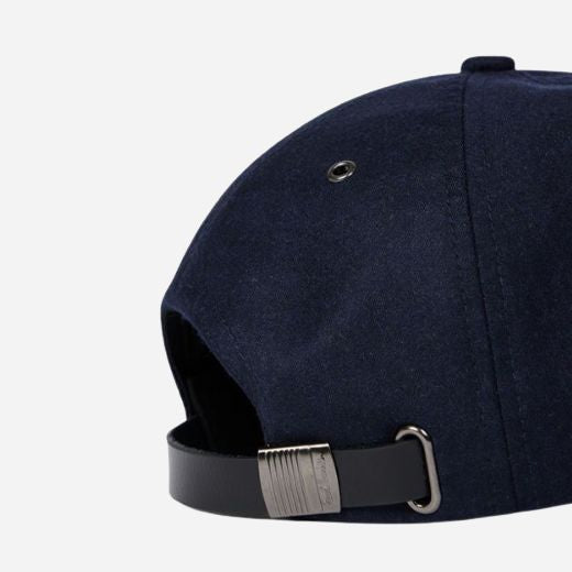 Paul Smith Men's Anson Navy Blue Merino Wool Blend Cap