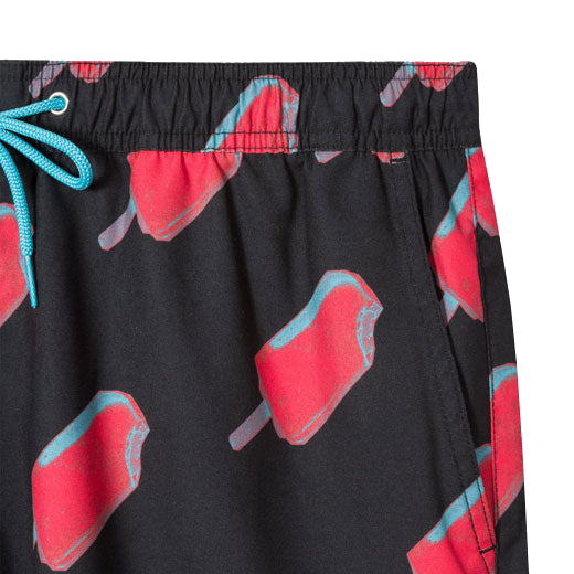 Drawstring waist to keep the ice lolly printed swim shorts on.