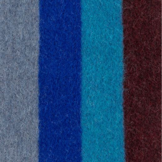 This Men's Block Stripe Blue & Burgundy Scarf by Paul Smith has four colours within the block stripe design and is quite a bold accessory.