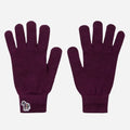 The Men's Red Wool Gloves with Striped Zebra Logo by Paul Smith.