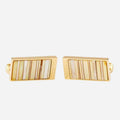The Paul Smith Mother of Pearl 'Stripe' Gold Metallic Cufflinks by Paul Smith.