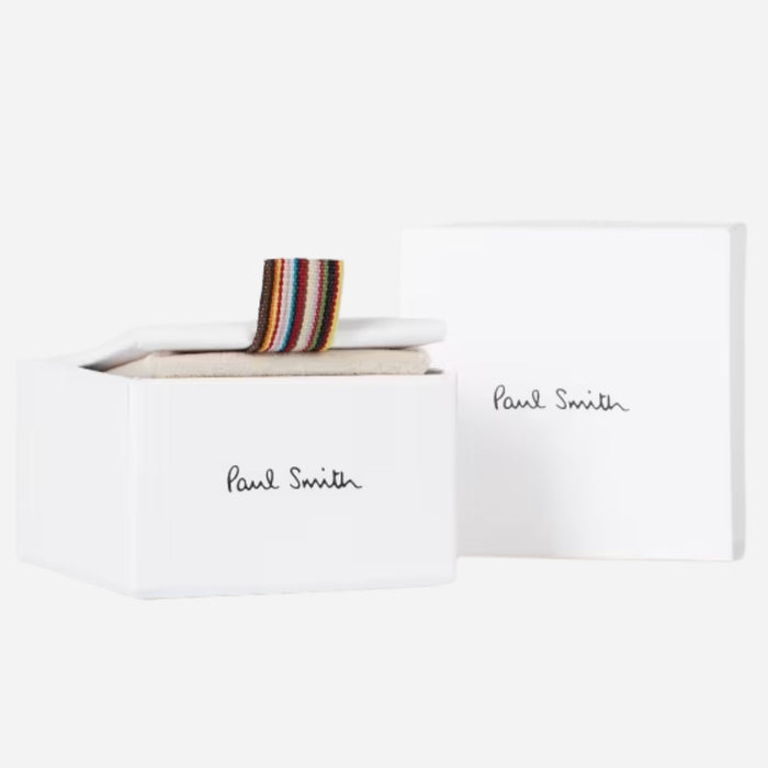 The gift box for the Paul Smith Mother of Pearl 'Stripe' Gold Metallic Cufflinks.