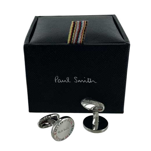 This pair of Paul Smith cufflinks come in their own branded black gift box.