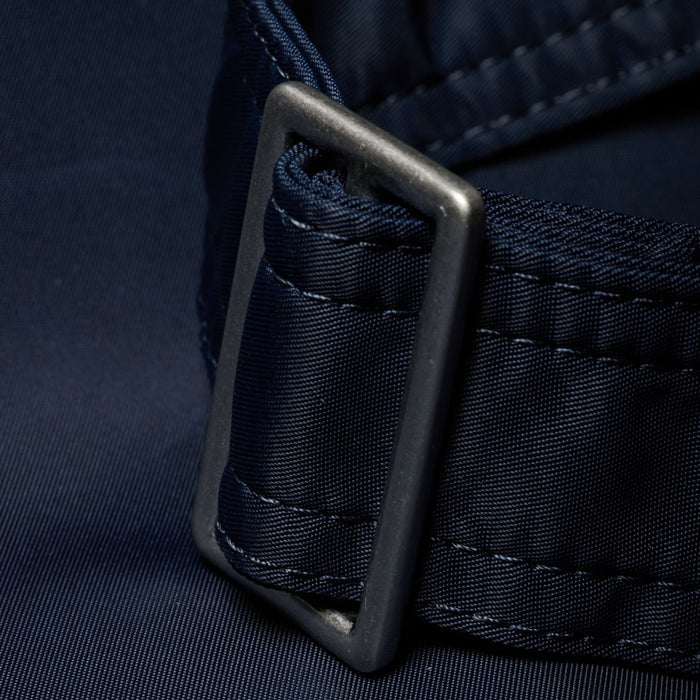 Silver-tone hardware trims on the Paul Smith Multistripe Recycled Nylon Adjustable Tote Bag with Signature Logo Patch.