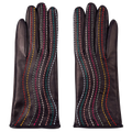 paul smith navy stitched swirl gloves