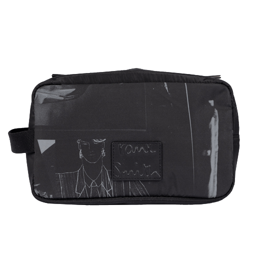 'Photograph' Wash Bag in Black by Paul Smith