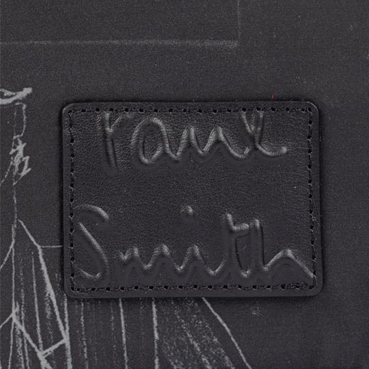 This Paul Smith 'Photograph' Wash Bag in Black has a dual zip and side handle.