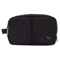 Paul Smith's PS Zebra Recycled Polyester Wash Bag has two front pockets and the main compartment.