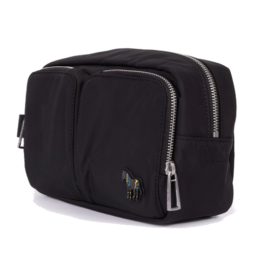 This Paul Smith PS Zebra Recycled Polyester Wash Bag has silver hardware.