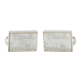 Paul Smith's Rectangular Mother of Pearl 'Signature' Logo Cufflinks have a fixed back so they're easy to get on.