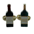 This pair of Paul Smith cufflinks come in the design of a white and red wine bottle.