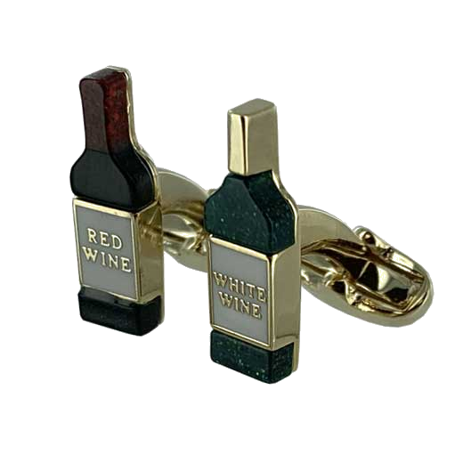 These Paul Smith cufflinks come in a red and white wine design.
