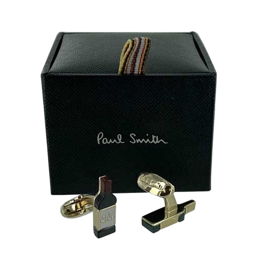 This pair of wine bottle Paul Smith cufflinks come in their own bespoke gift box.