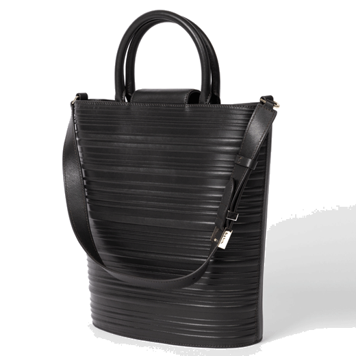 This Paul Smith Shadow Stripe Brown Leather Bucket Bag comes in dark brown and is great for all year round.