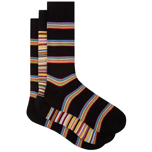 This Paul Smith Signature Stripe Wallet & Socks Gift Set will be presented inside a gift box.