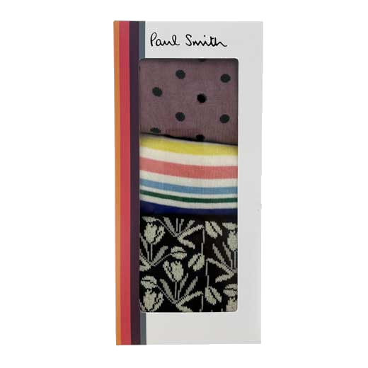 This pack of 3 Paul Smith socks come in their own bespoke gift box.