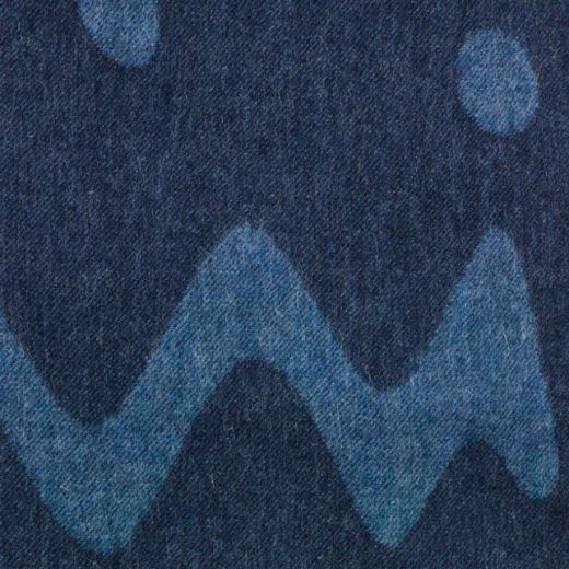 The Women's Blue and Purple Wool Blend Scarf with Signature Print by Paul Smith.