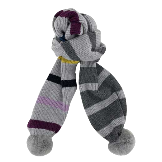 This Paul Smith grey scarf comes with different colour striped pattern.