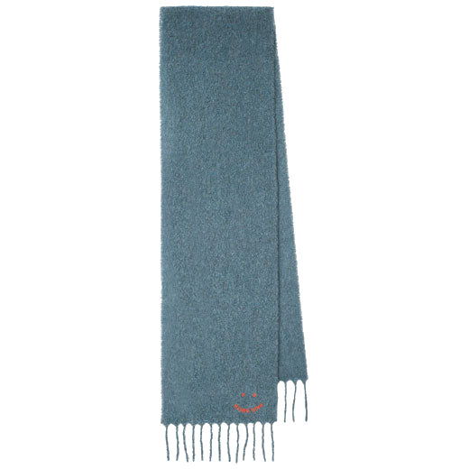 This Paul Smith Women's 'Happy' Alpaca-Blend Slate Grey Scarf was made in Italy.