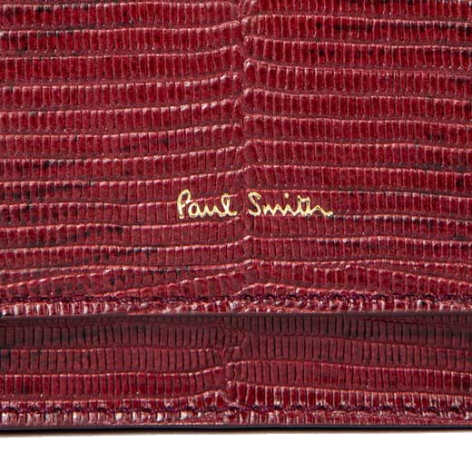 This is the Paul Smith Women's Mock Lizard Burgundy Clutch Saddle Bag.