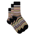 This Paul Smith Women's Signature Stripe Cotton Blend 3 Pack Socks comes in boxed packaging with the branding on the exterior.