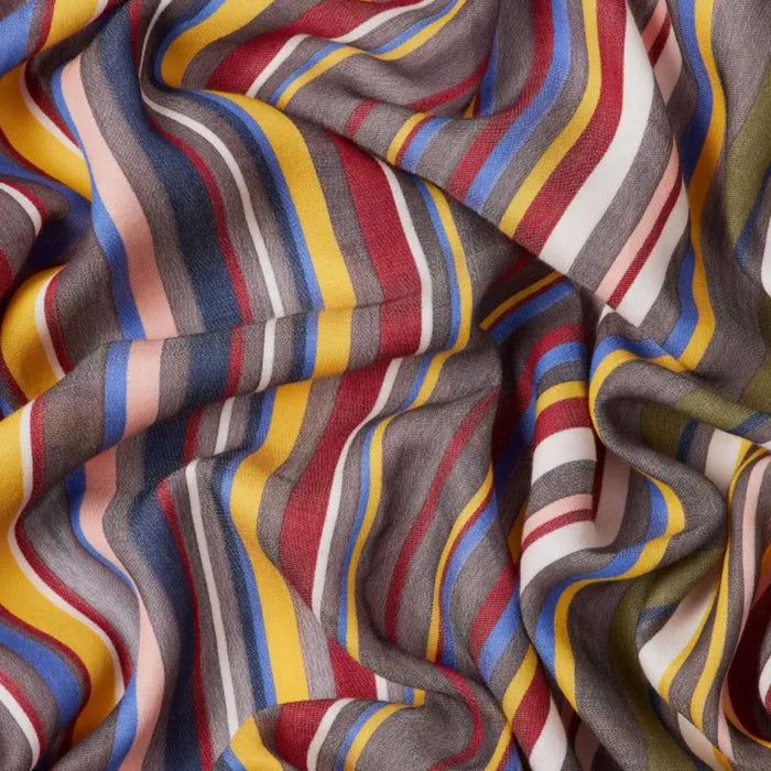 The Paul Smith Women's Signature Stripe Woven Cotton Scarf by Paul Smith.