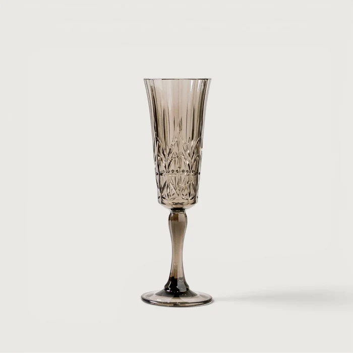Pavilion Acrylic Champagne Flute Smoke