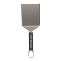 Pit Boss Big Head BBQ Spatula, silver with black handle and grey pit boss logo for grilling and smoking