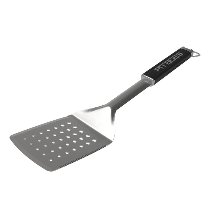 Pit Boss Grills BBQ Spatula, silver steel with handle and pit boss logo