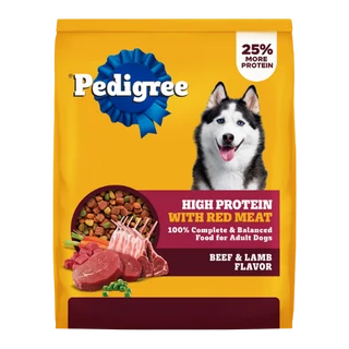 Pedigree Adult Dry Dog Food High Protein Beef & Lamb Flavor, 38 lb