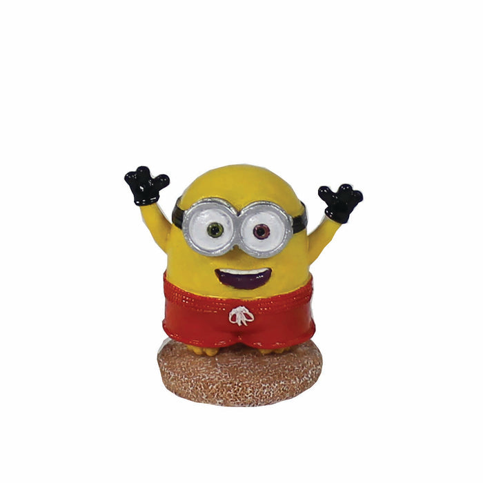 Penn-Plax Minions Officially Licensed Fish Tank and Aquarium Ornament – Beach Buddy Bob - Small
