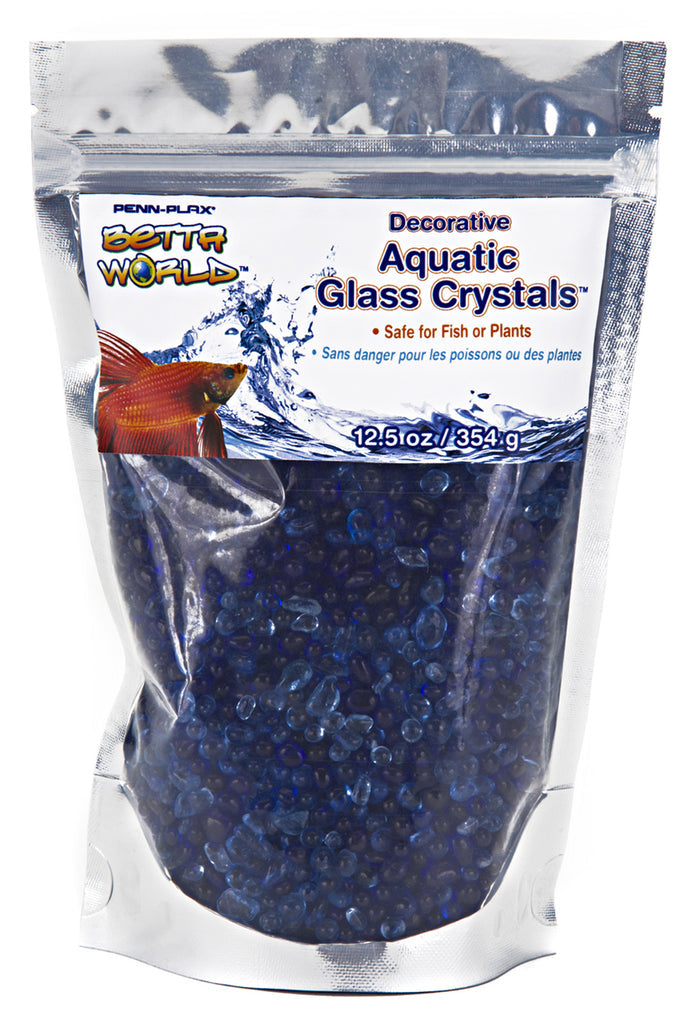 Penn-Plax shorefins™ Betta World Aquatic Glass Crystals - Blue - 12.5 Oz