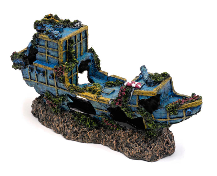 Penn-Plax Tide & Treasure™ Sunken Treasure Ship - Small
